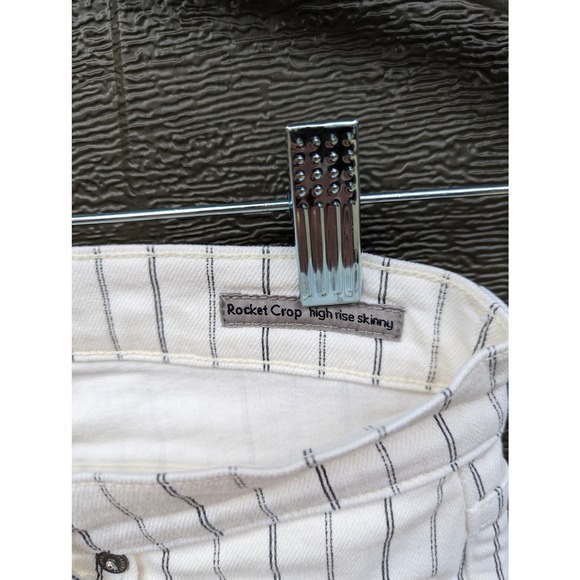 Citizens of Humanity Anthro Rocket Crop Striped High Rise Skinny Jeans - Picture 6 of 8